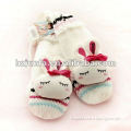 fashion girls 100% acrylic jacquard pretty cute winter knitted animal gloves